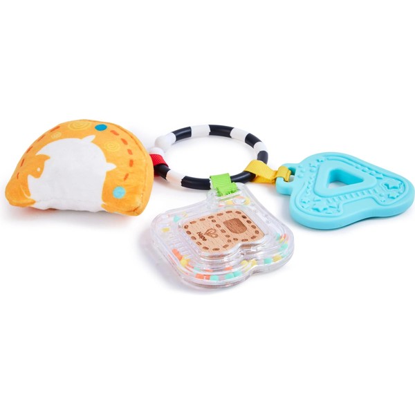 Hape Portable Sensory Toy for Newborn Baby Rattle and Plush