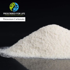 Prescribed for Life Potassium Carbonate Powder, Natural USP Food Grade Potash for Plants, Soap, Supplements, & More, Pure Bulk Potassium Powder (1kg / 2.2lb)