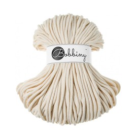Bobbiny Macrame Braided Cord, 5mm, 100m, Natural