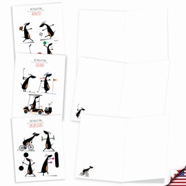 The Best Card Company - 20 Note Cards Blank Assortment (4 x 5.12 Inch) (10 Designs, 2 Each) - Hot Diggity Dog AM9515OCB-B2x10