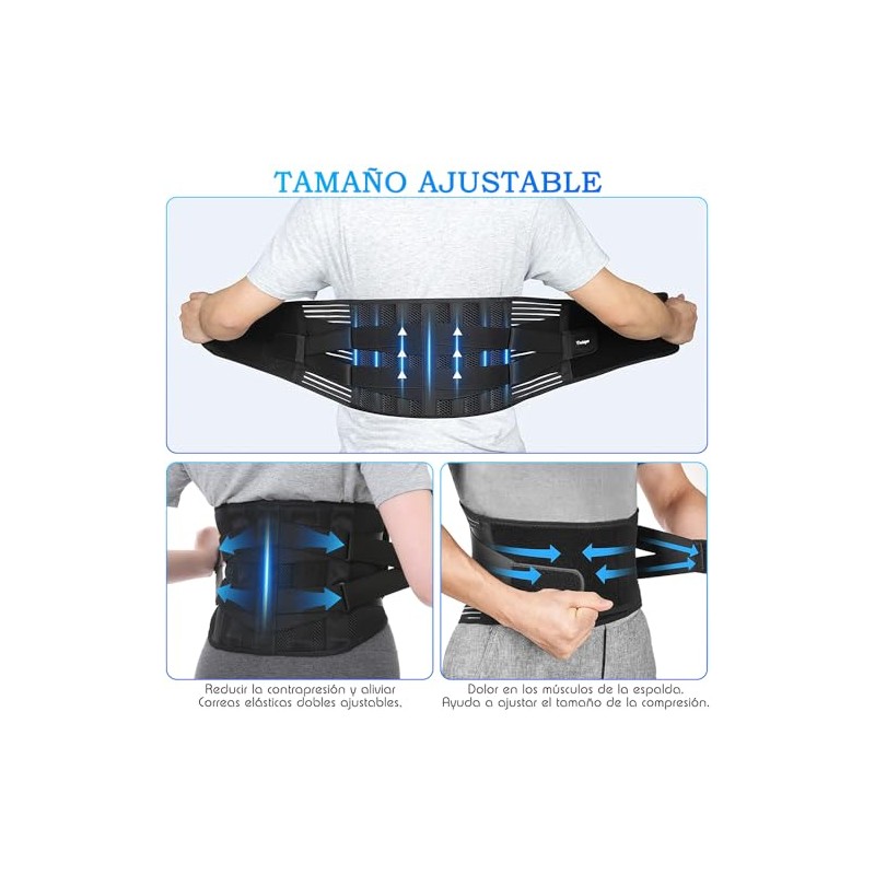 Cinturón de Soporte Lumbar,Cinturón de Soporte Lumbar Transpirable para Hombres