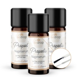 bedrop Propolis Nagelserum 3x 10ml Kosmetische Nagelpflege zur Pflege & Stärkung natürlicher Nägel mit Propolis Teebaumöl Lavendelöl & weiteren Ölen (3x 10ml zum Sparpreis)