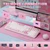 YUNZII B98 PRO 96% Wireless Mechanical Keyboard(Pink, Candy Switch)