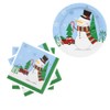 Holiday Christmas Snowman Party Supplies, Serves 18 People (Includes 18