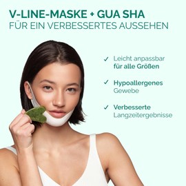 Plantifique Face Mask V-line Hyaluronic Face Mask Set of 5 | Face Tape | Double Chin | Face Mask Vegan | Masks Beauty | Jawline | Korean Beauty Chin Firming with Microcollagen Complex