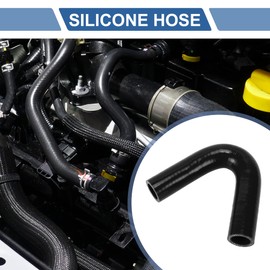 X AUTOHAUX 1 Pcs 25mm/ 0.98" ID 120mm/4.72" Lenght 135 Degrees Black Car Silicone Hose Coolant Hose Universal