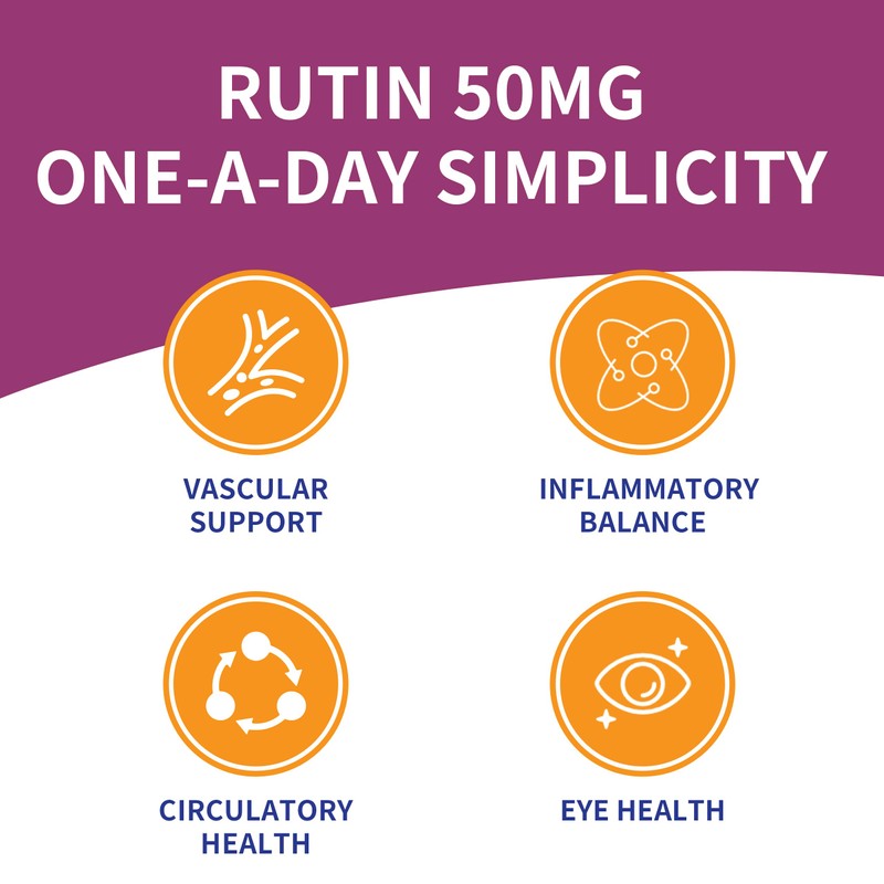 Total Natural Rutin 50mg 90 Tablets [1 Bottle], Help Absorb