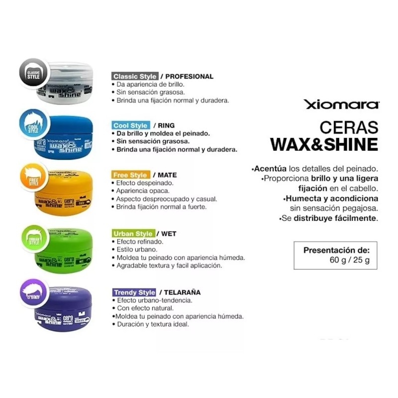 Xiomara Cera Para Peinar Xiomara Wax & Shine Modeladora Ring