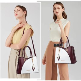 SiMYEER Satchel Purses and Handbags for Women Leather Crossbody Bags Shoulder Tote Bags