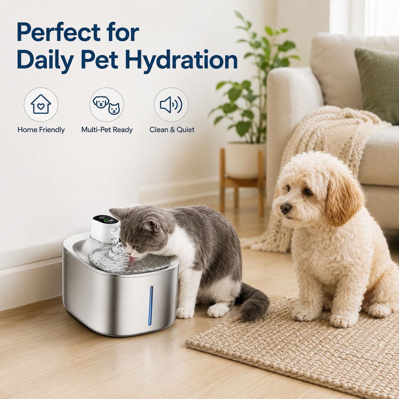 4L Wireless Pet Water Fountain for Cats & Dogs –