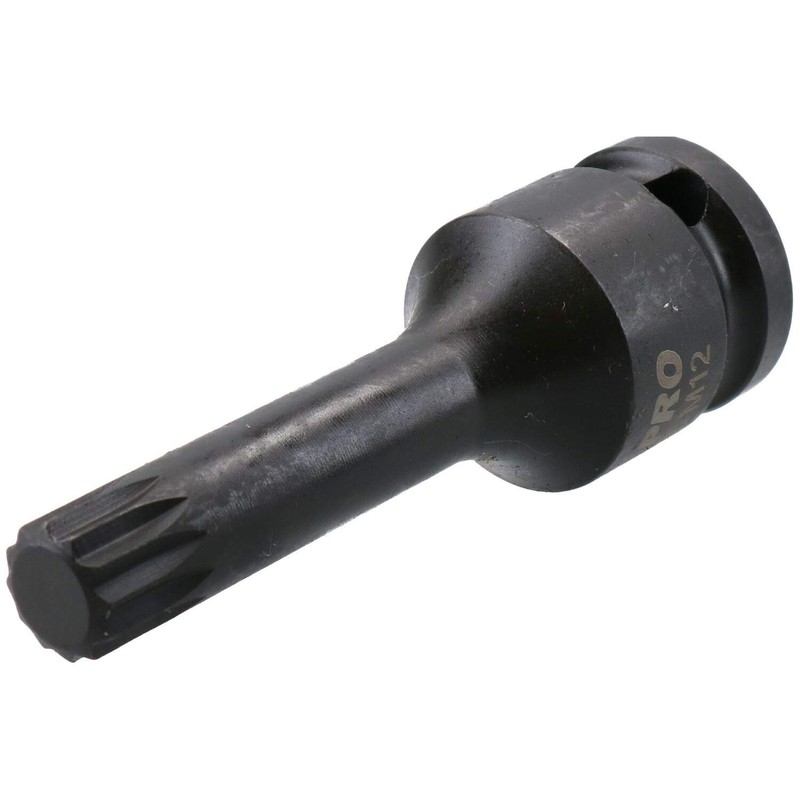 M12 x 78mm Spline Bit Triple Square Impacted Extra Long