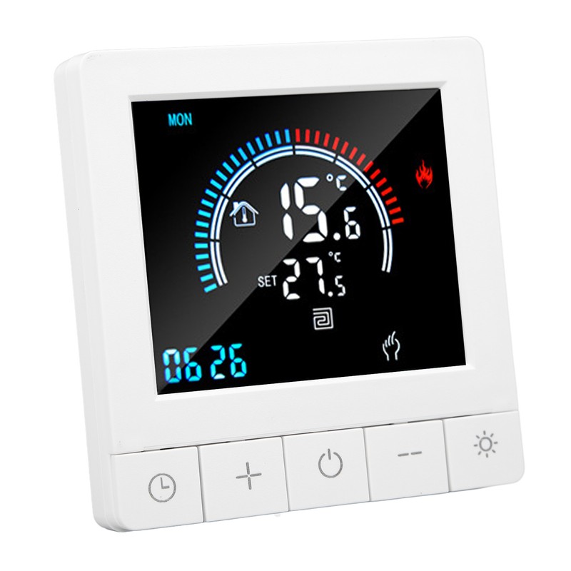 Floor Heating Thermostat LCD Display Touch Control Intelligent Timing Programmable
