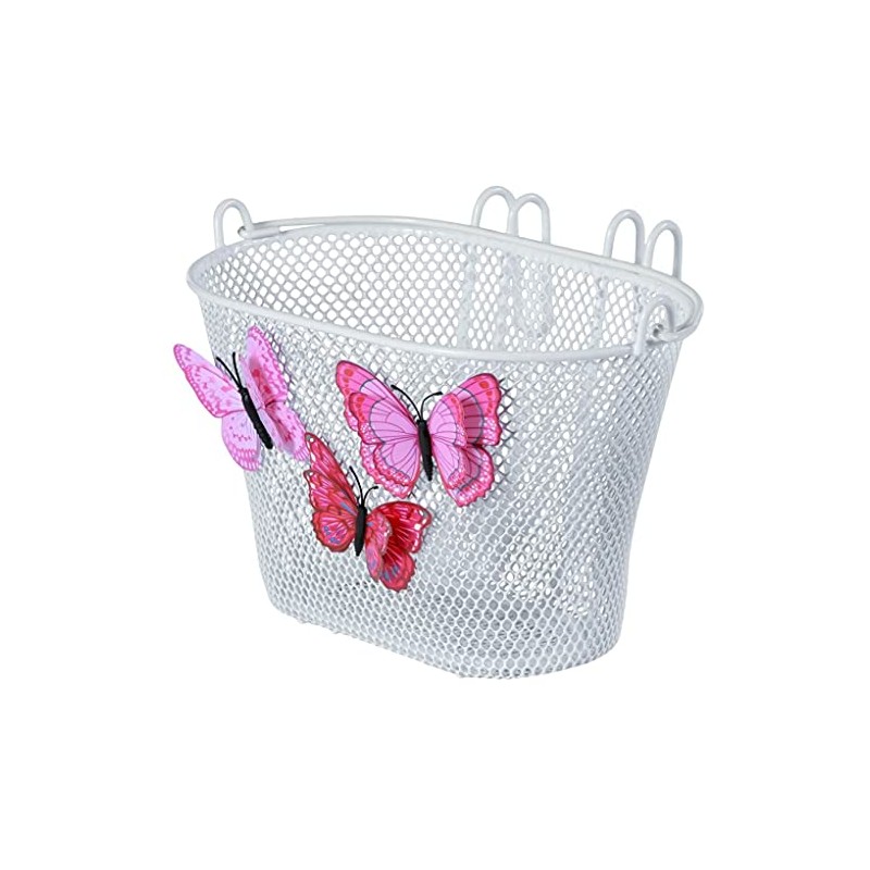 Basil Jasmin Butterfly Basket, Children's Bicycle Basket, white
