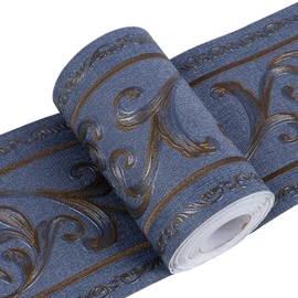 Umora Trim Border Wallpaper Sticker Waterproof Wallpaper Wall Sticker 3D (Blue Bird's Tail)