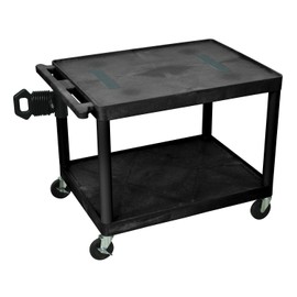 LUXOR LE27-B 27"H AV Cart - Two Shelves