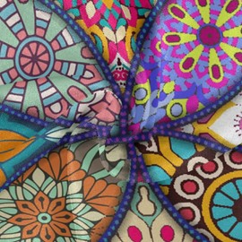 xigua Boho Mandala Native Round Tablecloth 60In,Waterproof Patio Table Cloths with Umbrella Hole and Zipper,Table Covers for Indoor & Outdoor Backyard/BBQ/Picnic