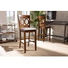 Baxton Studio Bar Stools, Grey/Walnut
