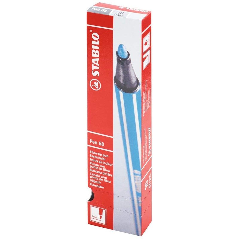 STABILO Premium Fibre-Tip Pen Pen 68 - Pack of 10