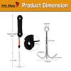 Ant Mag Grappling Hook 3 Claw Stainless Steel 6mm 20m