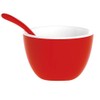 zakdesigns" Duo Bowl, Melamine Red/White, 10 x 10 x 7.5