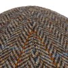 LIERYS Darnsell Harris Tweed Flat Cap - Brown Cap (54-61