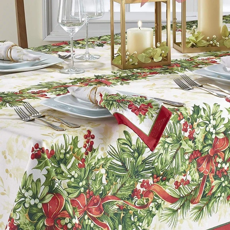 Homes Mantel Tela Mesa Navideño Navidad Rectangular Fiesta Fin Año