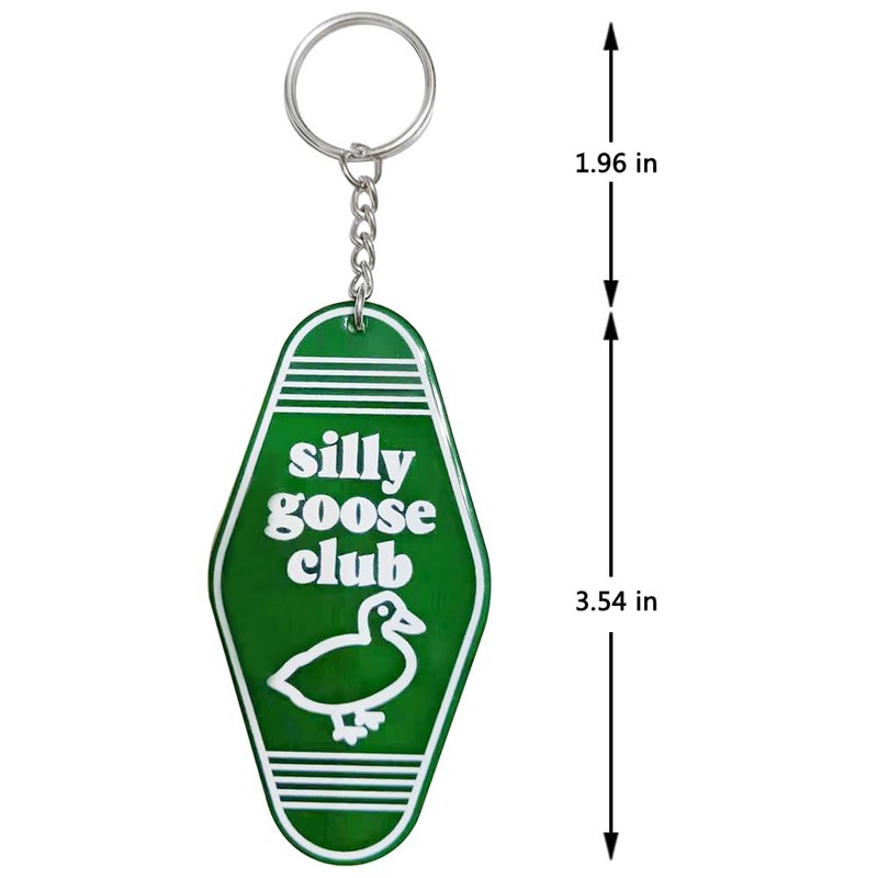 iMagitek Funny Silly Goose Keychain Goose Keyring Gag Gifts Novelty
