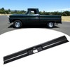 munirater Black Car Rear Bumper Steel Roll Pan with License