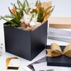 LaRibbons Large Gift Boxes with Lids,10x10x10 Inches Black Square Gift