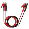 Double-headed crocodile clip wire red and black pair