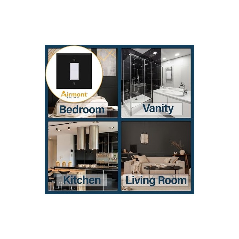 (2 Pack) Jumbo 2-Gang GFCI Rocker Wall Plate Cover –