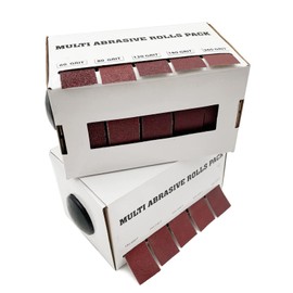 LYFJXX Emery Cloth Roll of 10 Rolls, 60 80 120 150 180 240 320 360 400 600 Grit Abrasive Sand Paper, Sandpaper Variety Pack with Dispenser for Metal Glass Carpentry Sanding Paper(6M)