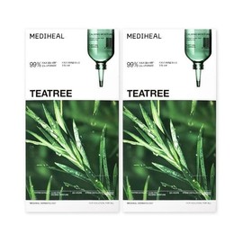 Mediheal (Hyundai Hmall) Mediheal Tea Tree Essential Mask 10 Sheets Renewal 2 Ss / (현대Hmall) 메디힐 티트리 에센셜 마스크 10매 리뉴얼 2개 Ss