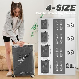 Vacuum Storage Bags with Electric Air Pump, 20 Pack (4 Jumbo, 4 Large, 4 Medium, 4 Small, 4 Roll Up Bags) Space Saving Bag for Clothes, Mattress, Blanket, Duvets, Pillows, Comforters,Travel