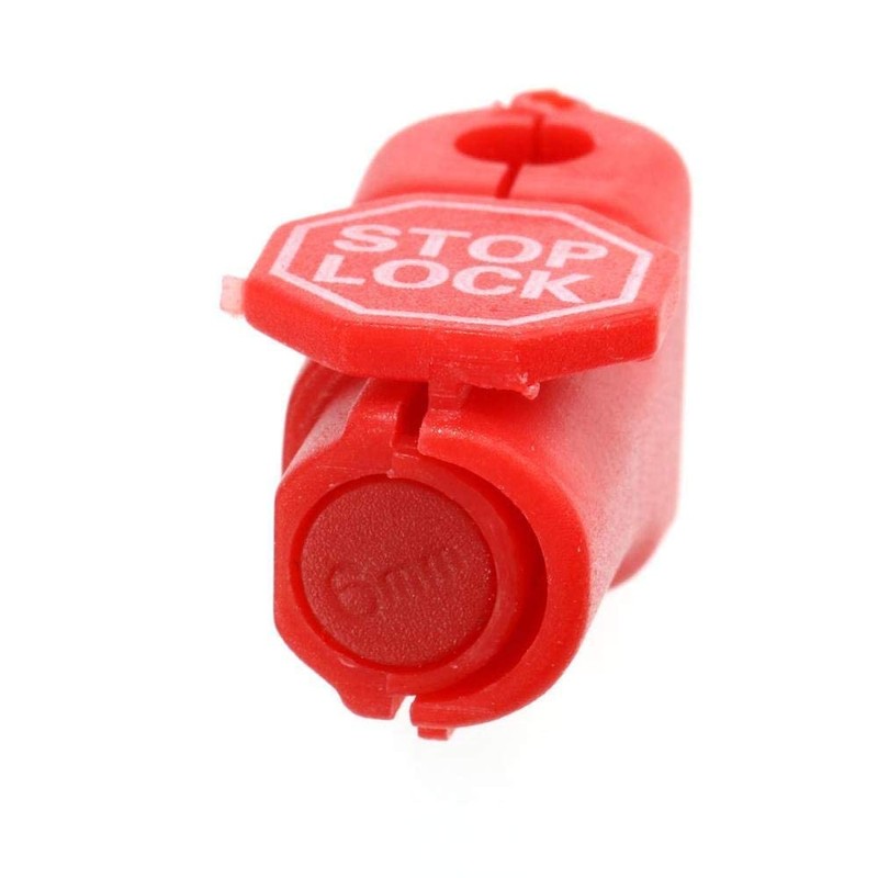 IRONWALLS 100PCS Peg Hook Locks Stop Locks, 6mm Plastic Stop