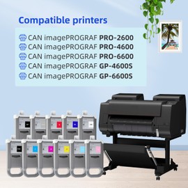 Aomya PFI-3700 Ink Cartridge Replacement Canon PFI3700 PFI3700 PBK Ink Tank for Canon PRO-4600 PRO-6600 PRO-2600 PRO-4600S PRO-6600S Printers,1 Pack PFI-3700 Photo Black Pigment Ink Tank 700ML
