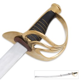 Medieval Warrior US Cavalry Commemorative Saber with Scabbard (818, Brass)