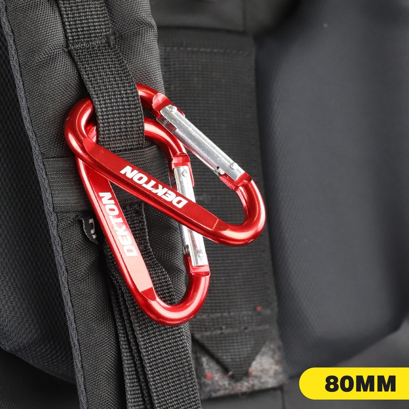 Dekton 2pc Large Carabiner Set -Heavy-Duty Metal Clips| Strong Load-Bearing