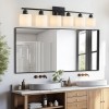 Ship in USA,6 Light Black Vanity Lights,38''Modern Bathroom Vanity Lighting