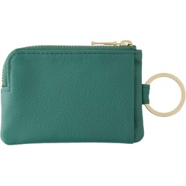 SLIP-ON OSL-2002-GRN Key Pouch, Mini, Green, Genuine Leather, Key Case, Small Case