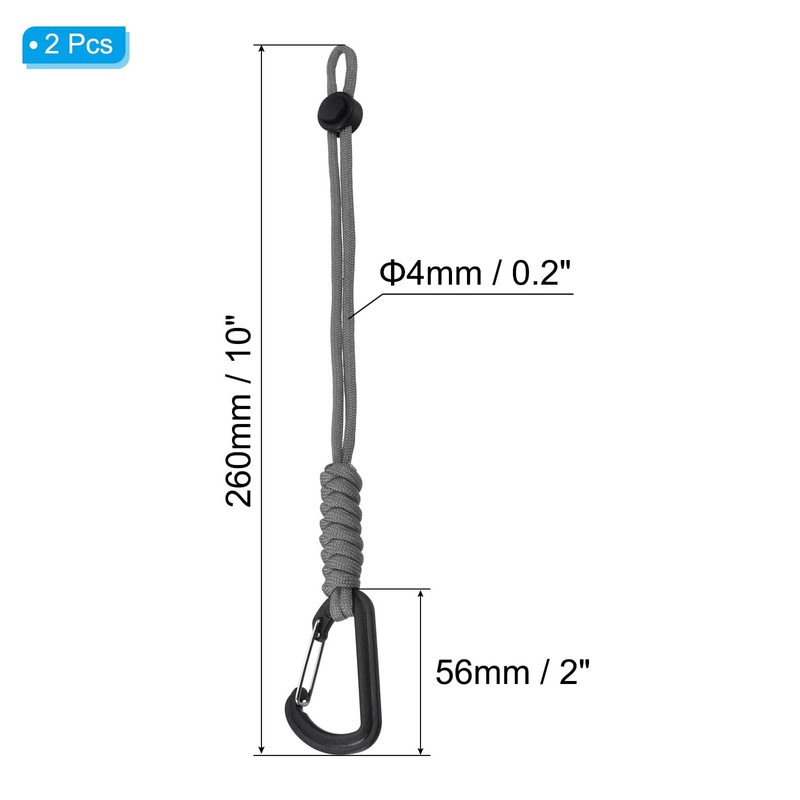 TOP-VIGOR Badge Lanyard with Hook 10 Inch, 2Pcs Braided Wrist