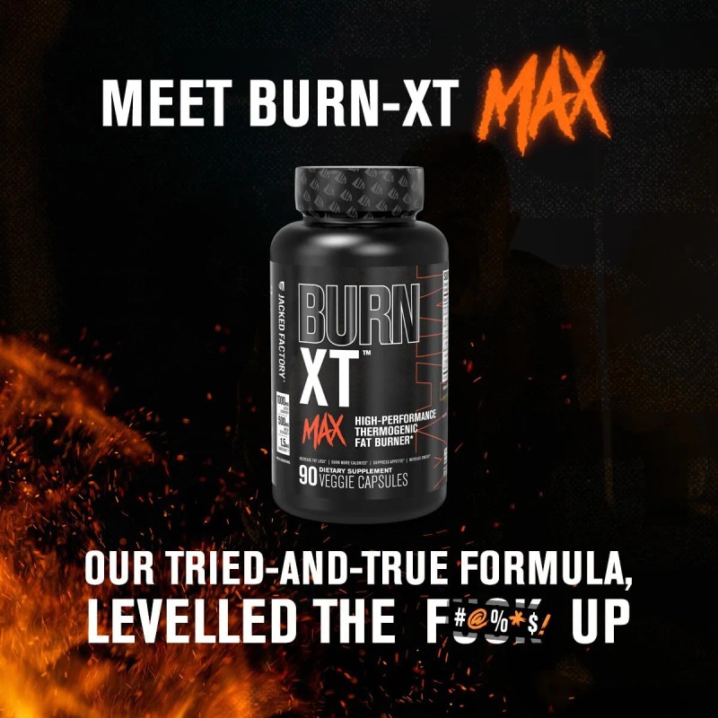 Quemador Grasa Termognico Jacked Factory Burn XT Max 90 Cpsulas