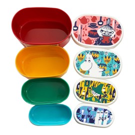 Moomin Lunch Box 4P Lunch Box / Color Pattern Northern Europe