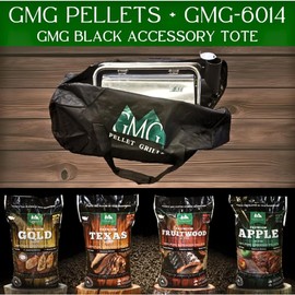 Green Mountain Grills Apple Blend Pellets and Tote Bag Combo -Apple Wood, American Hickory, Red Oak Blend