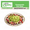 26oz Oval Disposable Compostable Paper Burrito Bowls Heavy-Duty, Eco-Friendly Oval