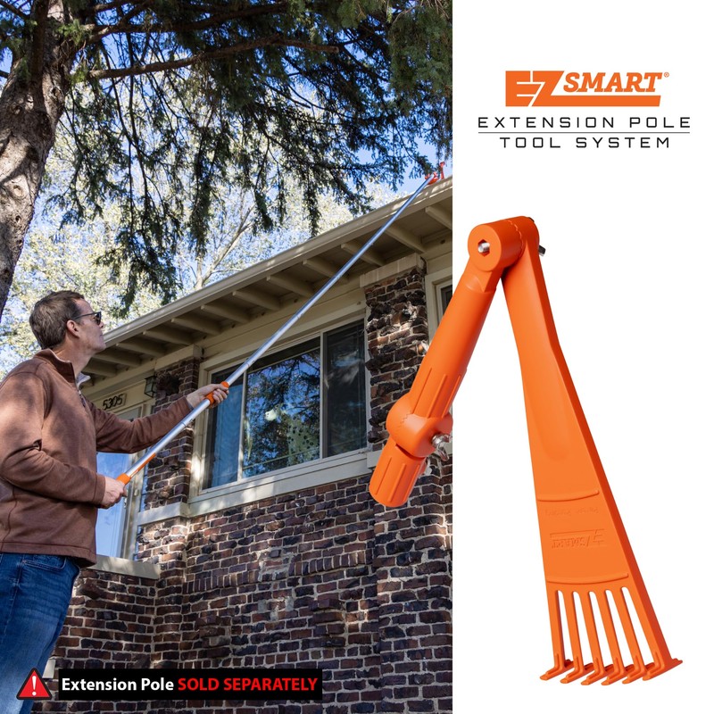 EZ Smart Mini Rake Head – Gutter Rake Tool for