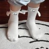Funny Magnetic Suction 3D Doll Couple Socks, 4 Pairs Hand