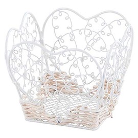wrappingitems Wirework Wire Basket Heart 89 – v-2400 mAh-18wh White