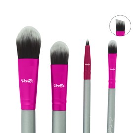 Concealer Brush For Under Eyes - Full Coverage Concealing Dark Circles Blending Makeup Brushes Set For Face Eyebrows Concealers Eyebrow Kit Liquid Foundation Shaping Brow Stick Eye Crease Flat Mask For Creases Double Ended Applicator Eyeshadow Creams