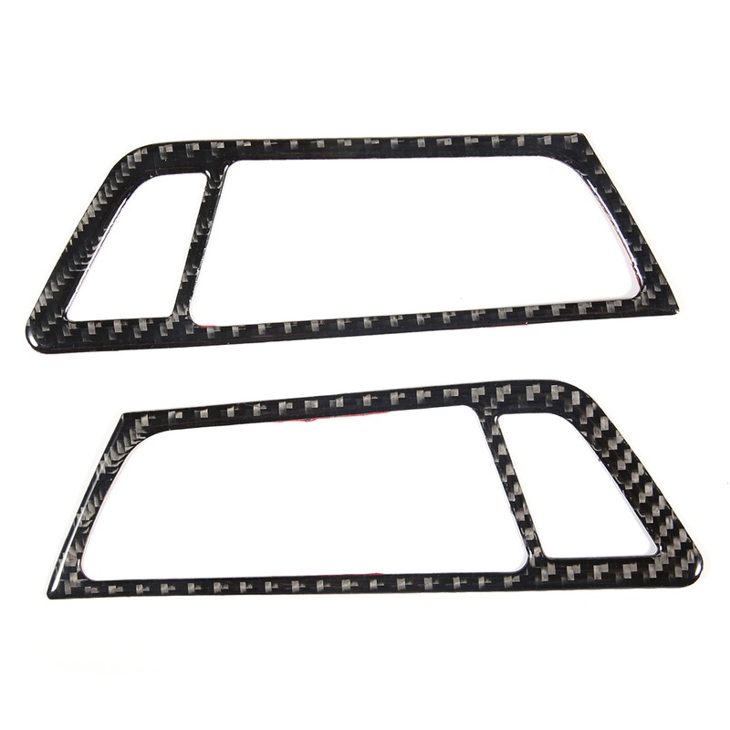 4Pcs Carbon Fiber Car Interior Door Handle Frame Cover Trim